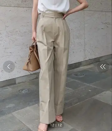 anuans 투 턱 와이드 팬츠 M