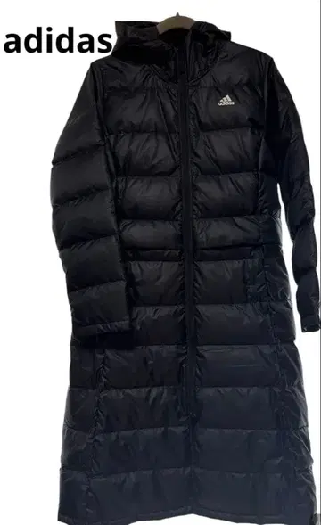 adidas 블랙 롱 다운 자켓