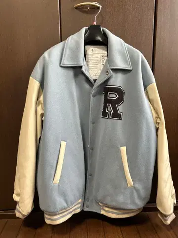 스카이블루 바시티 자켓 RAGEBLUE