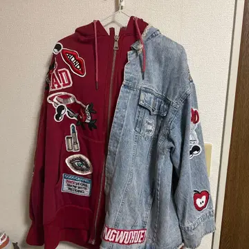 데님 패치워크 자켓