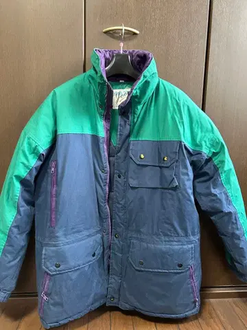 바이컬러 다운 자켓 아우터