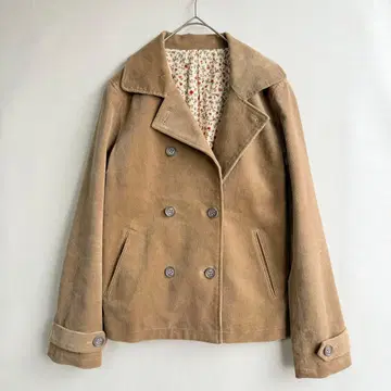 새상품급 미쉘클랑 iiMK 숏 P 코트 M 베이지 코듀로이