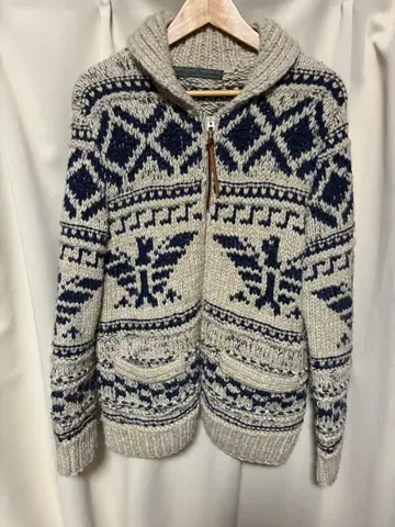 아가일 무늬 집업 스웨터 38 사이즈