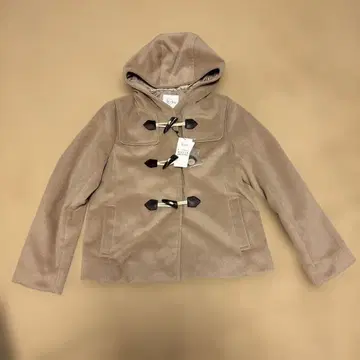 E-하이픈 베이지 더플 코트 F 사이즈