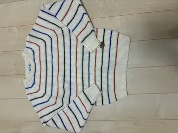 크로커다일 화이트 스트라이프 스웨터 L