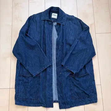 [ 새상품급 ] ZARA 다크 블루 커버올 데님 자켓