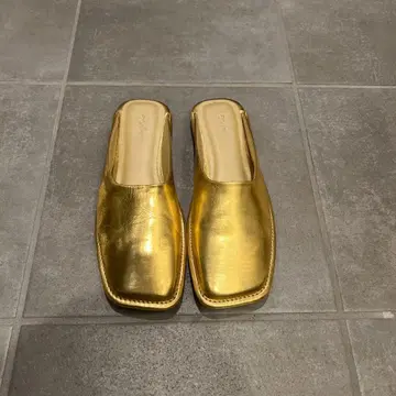 [ Ungrid ] 골드 플랫슈즈 M