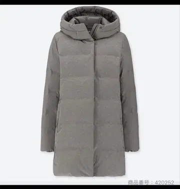 UNIQLO 그레이 다운 S 심리스 코트