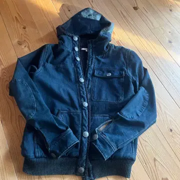 Arblue 후드 부착 점퍼 M 다크 블루