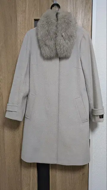 FENNEL 퍼 라이트 그레이 코트