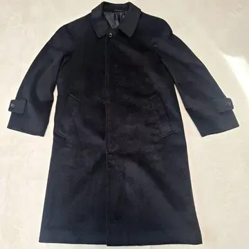 스텐카라 코트 캐시미어 100% 블랙 새틴 마감