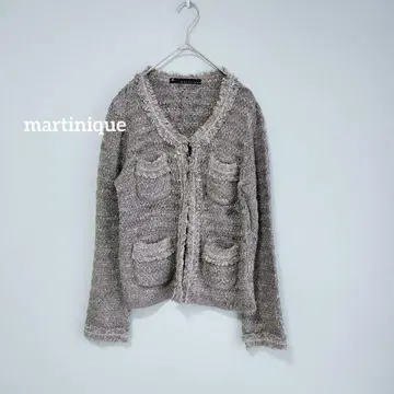 [ 가격 협의 환영 ] 마르티니크 노카라 니트 자켓 가디건 라메