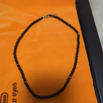 블랙 비즈 목걸이 약 45cm