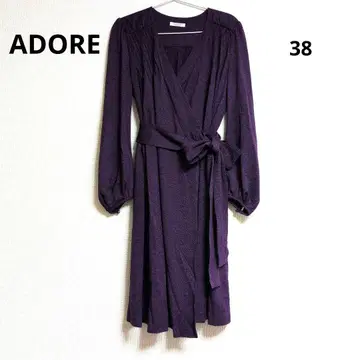 0434 ADORE 아도어 니트 원피스 실크 혼방 38