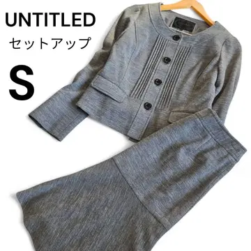 새상품급 UNTITLED 언타이틀 울 수트 셋업 노카라 S
