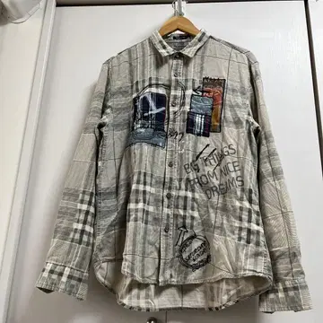 Deigual 체크 무늬 긴팔 셔츠