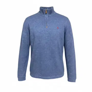 여성용 하프 지퍼 스웨터 파랑 랄프 로렌