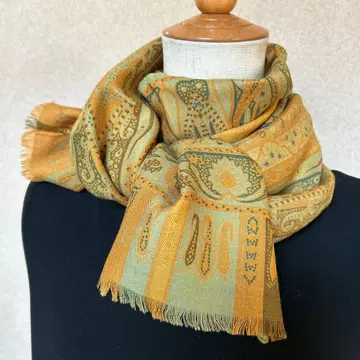 에트로, 라이트 브라운과 그린의 스톨, 머플러, 미사용.