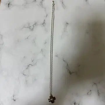 빈티지 COMME CA DU MODE 실버 퍼즐 피스형 목걸이