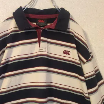 캔터베리 자수 로고 보더 라거 셔츠 빈티지 90s 빅 루즈