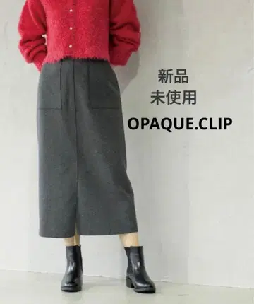 미사용 새상품 OPAQUE.CLIP 울 라이크 스커트 배송비 포함