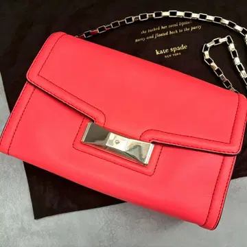 새상품급 케이트 스페이드 숄더백 체인 골드 금장 장식 핑크