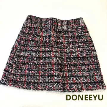 DoNEEYU 체크 무늬 미니 스커트 38