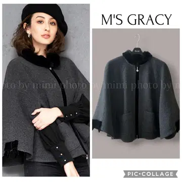 M'S GRACY 카탈로그 게재 Ribboned Poncho 케이프