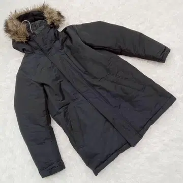 [유니클로] (M) 에어테크 다운 코트 후디드 퍼 포함 방한