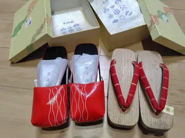 [미사용] 일본 나막신 빨간색