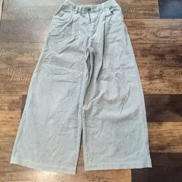 BAYFLOW 코듀로이 와이드 팬츠 라이트 그레이