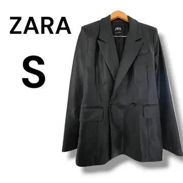 새상품급 ZARA 블랙 인조 가죽 자켓 S