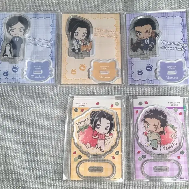 [미개봉] 코난 데포르메 네코 고양이 아크릴 스탠드 딸기 타카아키 칸스케