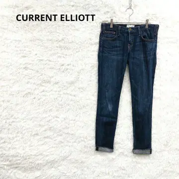 커렌트 엘리엇 스트레이트 데님 롤업 26인치 로우라이즈