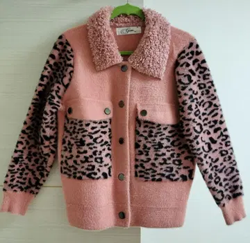 Gumiwa 핑크 레오파드 무늬 자켓
