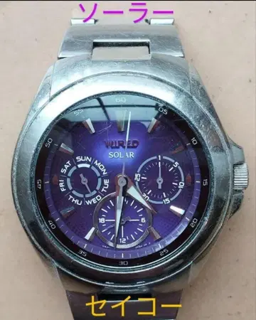 BH3 세이코 와이어드 솔라 시계 작동품 요일 날짜 24시간계 포함