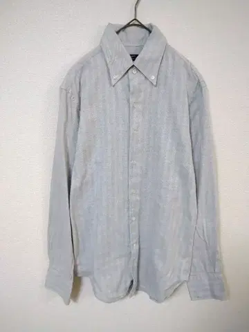 쉽스 긴팔 셔츠 남성용 S 상당 그레이색 계열 버튼 다운 면 100%