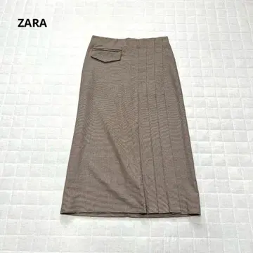 [ 자라 ] 스커트 롱 오피스 캐주얼 플리츠 작은 사이즈 S 성인