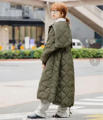 BEAMS BOY 나일론 퀼팅 후드 코트