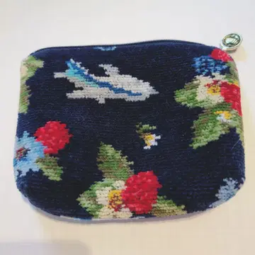 FEILER ANA 콜라보 꽃무늬 파우치 네이비