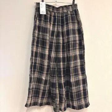 슈라루 어른이 입고 싶은 기모 체크 무늬 가우초 팬츠