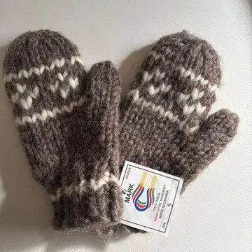 새상품 캐나다제 [ HAND SPUN HANDKNIT ] 따뜻한 울 미튼