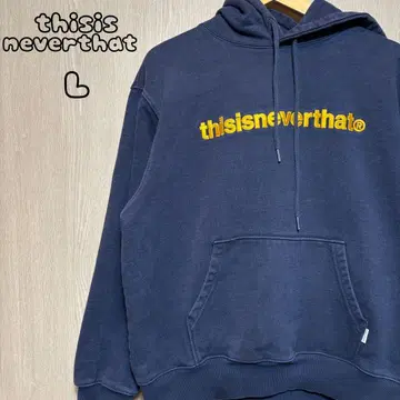 thisisneverthat 후드티 L 네이비 자수 로고