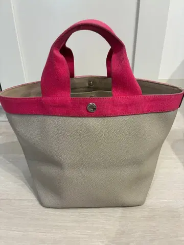 에르베샤 펠리에 백팩 보트형 토트 * 그레이/핑크