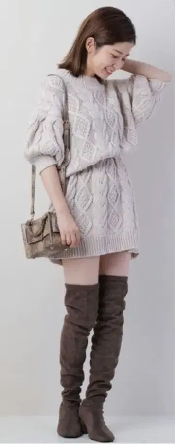 chico 백 라메 리본 케이블 튜닉