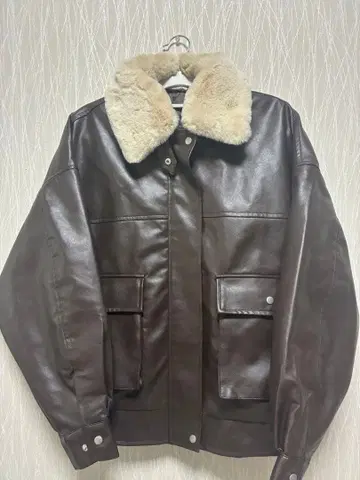 인조 가죽 블루종