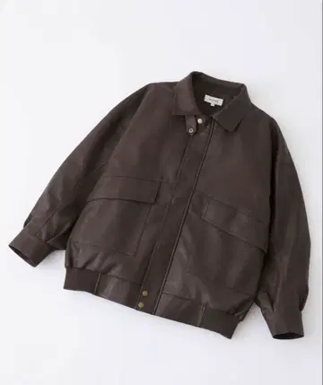 브라운 가죽 자켓
