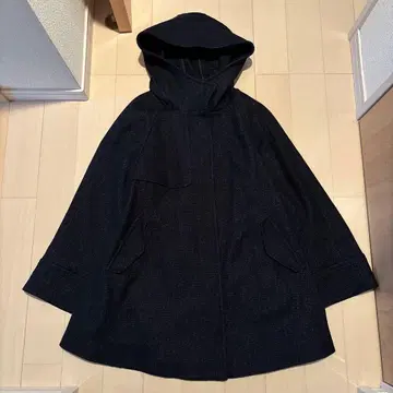 새상품급 [ UNTITLED ] 언타이틀 A라인 코트 블랙 사이즈 2