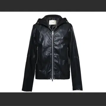 Leather Hooded Jacket Jent Louis 가죽 AW