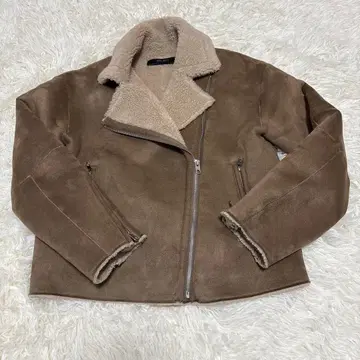 자라 베이직 라이더 페이크 무스탕 보아 자켓